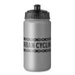 Bidones de ciclismo personalizados de plástico baratos 500ml Crossfit color plateado mate vista principal
