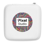 Estuche de accesorios para ordenador con ratón, hub y powerbank Charge color blanco tercera vista principal