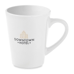 Taza personalizada de café en cerámica de 180ml Compact color blanco tercera vista principal