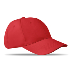 Gorra corporativa barata de 6 paneles con cierre de velcro ColorCap color rojo