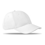 Gorra corporativa barata de 6 paneles con cierre de velcro ColorCap color blanco