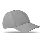 Gorra corporativa barata de 6 paneles con cierre de velcro ColorCap color gris