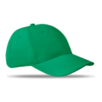 Gorra corporativa barata de 6 paneles con cierre de velcro ColorCap color verde