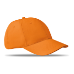 Gorra corporativa barata de 6 paneles con cierre de velcro ColorCap color naranja