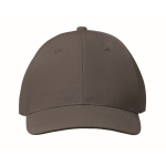 Gorra corporativa barata de 6 paneles con cierre de velcro ColorCap color gris oscuro cuarta vista