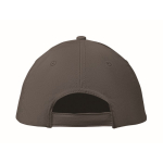 Gorra corporativa barata de 6 paneles con cierre de velcro ColorCap color gris oscuro quinta vista