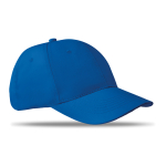 Gorra corporativa barata de 6 paneles con cierre de velcro ColorCap color azul real