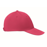 Gorra corporativa barata de 6 paneles con cierre de velcro ColorCap color fucsia
