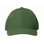 Gorra corporativa barata de 6 paneles con cierre de velcro ColorCap color verde oscuro cuarta vista