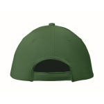 Gorra corporativa barata de 6 paneles con cierre de velcro ColorCap color verde oscuro quinta vista