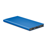 Batería externa personalizada en aluminio de 8.000 mAh Powercard Extra color azul real