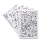 Set para colorear con 12 lápices de colores y 10 plantillas Floral color blanco tercera vista