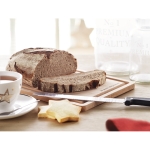 Tabla de cortar publicitaria de gran tamaño con logo Granchef color madera vista bodegón principal