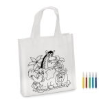 Bolsa non-woven para colorear con rotuladores 80 g/m2 Color Fun color blanco