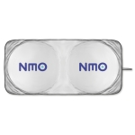 Elegante parasol personalizado para el coche con funda Oase color plateado mate segunda vista principal