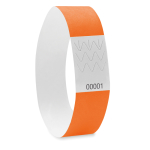 Pulseras Tyvek personalizadas de 19 mm color naranja tercera vista