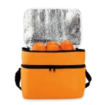 Bolsa térmica corporativa poliéster 600D con dos compartimentos Freeze color naranja tercera vista