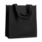 Bolsas serigrafiadas baratas non-woven asas cortas 80g/m2 Colors Short color negro
