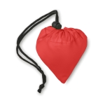 Bolsa de la compra publicitaria plegable de poliéster 210D Strawberry color rojo segunda vista