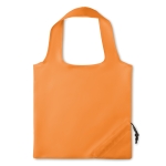 Bolsa de la compra publicitaria plegable de poliéster 210D Strawberry color naranja