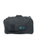 Bolsas de deporte personalizadas con bandolera ajustable Sochi color negro vista de impresión