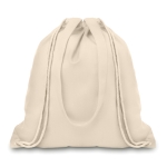Mochila publicitaria en canvas beige con asas largas Boutique color beige