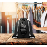 Mochilas publicitarias en canvas de color con asas largas Gallery color negro tercera vista bodegón 2