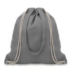 Mochilas publicitarias en canvas de color con asas largas Gallery color gris