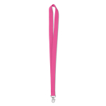 Lanyard personalizado barato de 2cm con cierre mosquetón BasicStyle color rosa