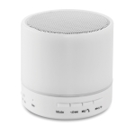 Altavoz para empresas circular Bluetooth con LED de 3 colores Disco color blanco