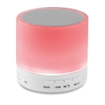 Altavoz para empresas circular Bluetooth con LED de 3 colores Disco color blanco segunda vista