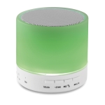 Altavoz para empresas circular Bluetooth con LED de 3 colores Disco color blanco tercera vista
