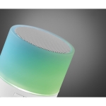 Altavoz para empresas circular Bluetooth con LED de 3 colores Disco color blanco sexta vista