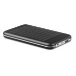 Batería externa promocional solar 4.000 mAh Powercard Solarcharge color negro