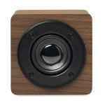 Altavoz promocional barato de madera con amplificador Eco Mini color marrón segunda vista