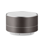 Elegante altavoz bluetooth para publicidad de aluminio AluSound color titanio