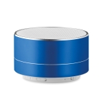 Elegante altavoz bluetooth para publicidad de aluminio AluSound color azul real