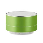 Elegante altavoz bluetooth para publicidad de aluminio AluSound color verde lima
