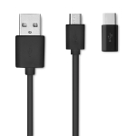 Powerbank de carga inalámbrica con acabado caucho de 8.000 mAh Wireless color gris quinta vista