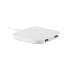 Cargador wireless para móvil de diseño cuadrado ChargePad color blanco segunda vista