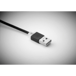 Atractivo llavero publicitario con 3 conexiones MultiCable color negro tercera vista