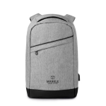 Mochila de poliéster para portátil con puerto USB 13'' Energize color gris vista principal quinta vista
