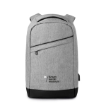 Mochila de poliéster para portátil con puerto USB 13'' Energize color gris tercera vista principal