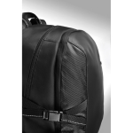 Mochila promocional para portátil de 15'' con detalles ripstop City color negro sexta vista