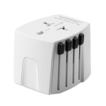 Adaptador de viaje multifuncional para regalar a clientes Skross MUV USB color blanco septima vista