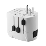 Adaptador de viaje universal con puertos USB Skross Pro Light USB color blanco tercera vista