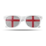 Gafas publicitarias con diseño de banderas de países Fanclub color marfil