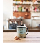 Tazas de cerámica mágicas que muestran logo o imagen 300ml Magic color negro tercera vista bodegón 2