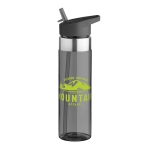 Bidones personalizados de tritán con boquilla plegable 650ml MetalRing color gris transparente vista principal