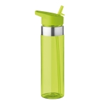 Bidones personalizados de tritán con boquilla plegable 650ml MetalRing color verde lima transparente